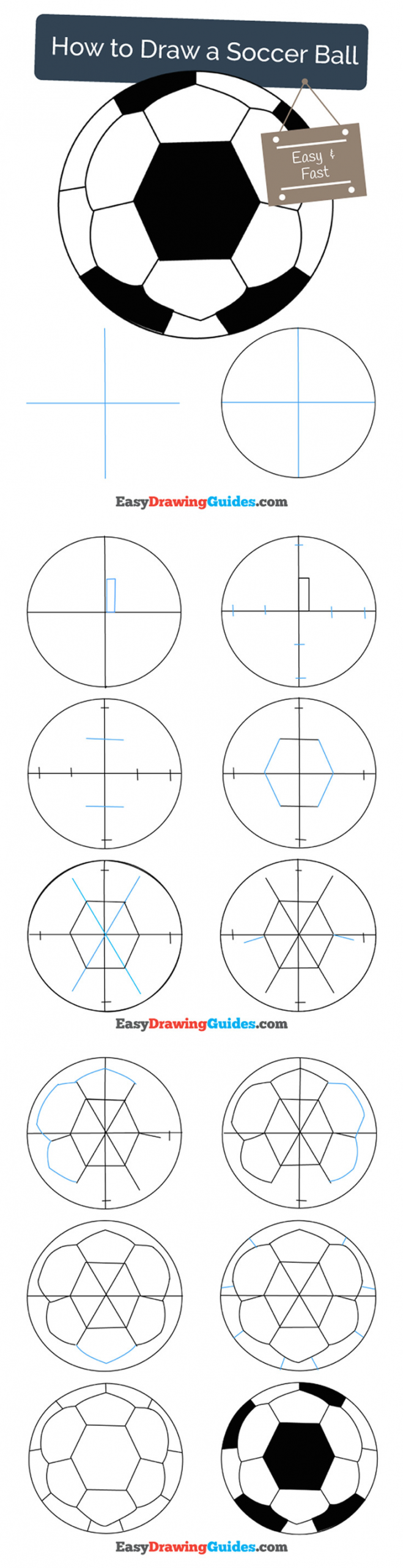 Soccer Ball Drawing Easy Steps How to Draw A soccer Ball Easy Drawing Tutorials Ideas