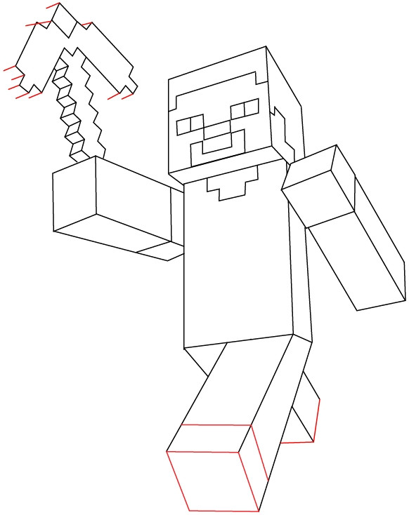 Steve Minecraft Easy Drawing 36 Schon Bild Von Minecraft Bilder Zum Ausdrucken