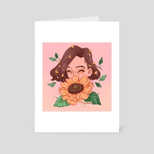 Sunflower Girl Drawing Sunflower Girl An Art Print by Hyemin Yoo Inprnt