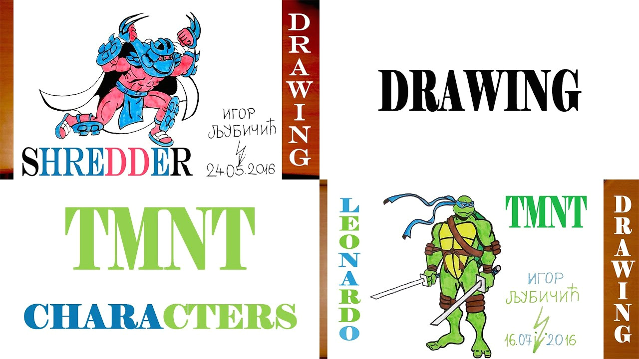 Teenage Mutant Ninja Turtles Drawings Easy Step by Step How to Draw Teenage Mutant Ninja Turtles Tmnt Characters Step by Step Color Leonardo and Shredder