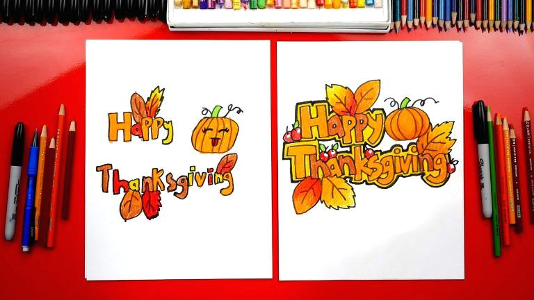 Thanksgiving Pictures Easy to Draw How to Draw Happy Thanksgiving Block Letters Art for Kids