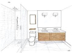 Toilet Drawing Easy 20 Best Bathroom Renderings Images Interior Design