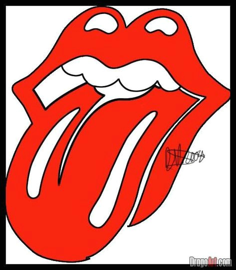 Tongue Drawing Easy How to Draw the Rolling Stones Lips and tongue Step by Step