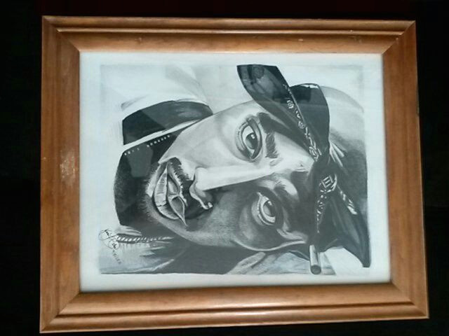 Tupac Drawing Easy for Sale 200 Tupac Shakur In All Pencil Drawing Framed