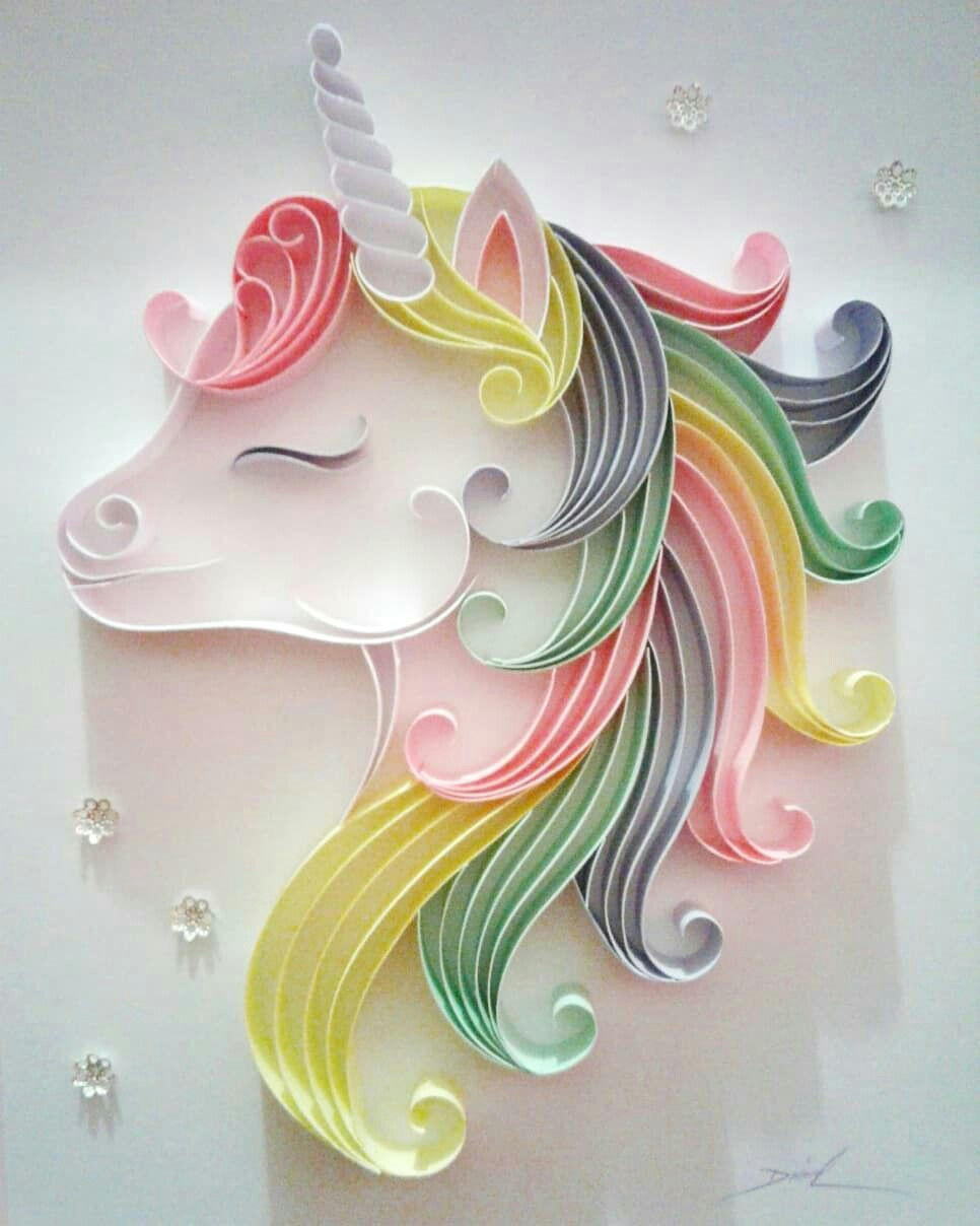 Unicorn Head Drawing Easy Free Quilling Patterns Quilling Designs Unicorn Head