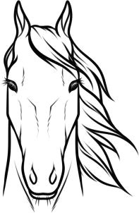 Unicorn Head Drawing Easy Pin by Carina orstadius On Molningar Horse Canvas Painting