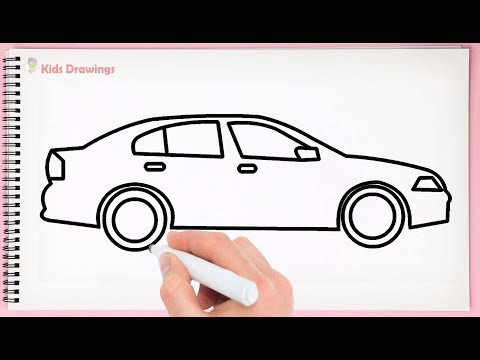 Very Easy Car Drawing How to Draw Simple Car Step by Step Learn Easy Drawing A Car