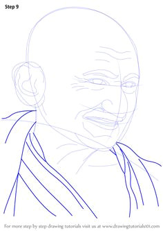 Very Easy Drawing Of Mahatma Gandhi Step by Step 9 Best Drawing Tutorial Images Mahatma Gandhi Gandhi