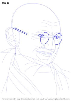 Very Easy Drawing Of Mahatma Gandhi Step by Step 9 Best Drawing Tutorial Images Mahatma Gandhi Gandhi