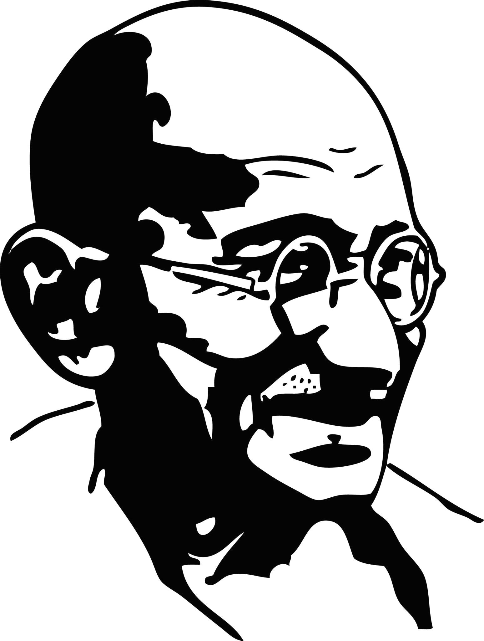 Very Easy Drawing Of Mahatma Gandhi Step by Step Gandhi Ji Silhouette Art Drawings India Art