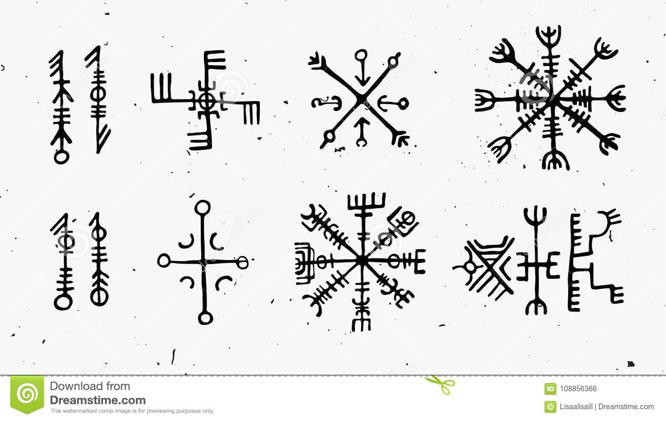 Viking Patterns Easy to Draw Futhark norse islandic and Viking Runes Set Magic Hand Draw