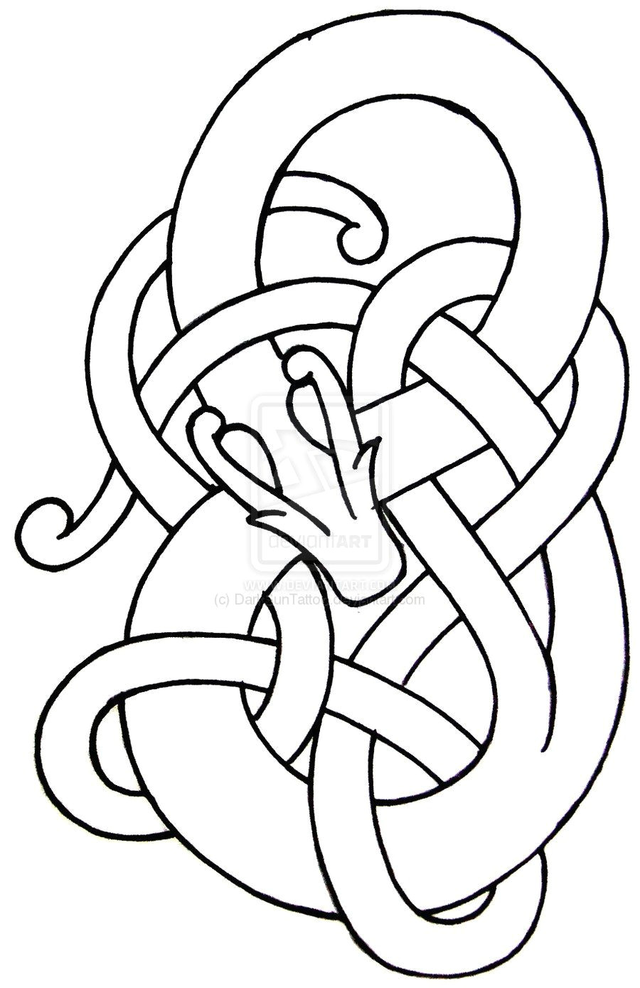 Viking Patterns Easy to Draw norse Dragon Pattern I Want to Turn This Into A Snake that