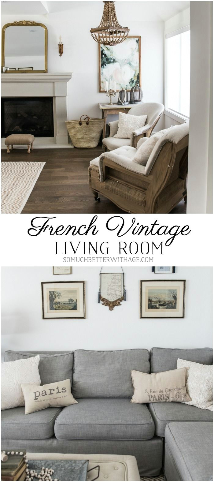 Vintage Drawing Room Ideas French Vintage Living Room and Foyer before and after