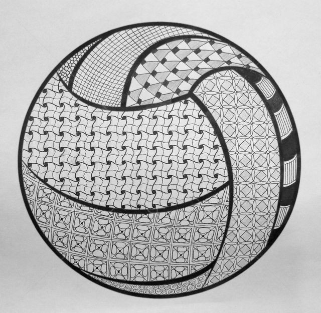 Volleyball Drawing Ideas Pin by Heather On Zentangles Volleyball Volleyball