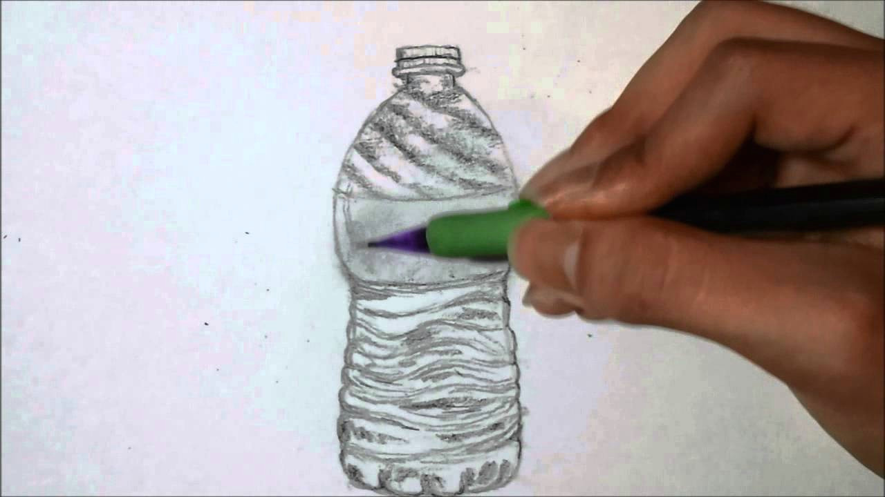 Water Bottle Drawing Easy How to Draw A Water Bottle 11 Steps with Pictures Wikihow