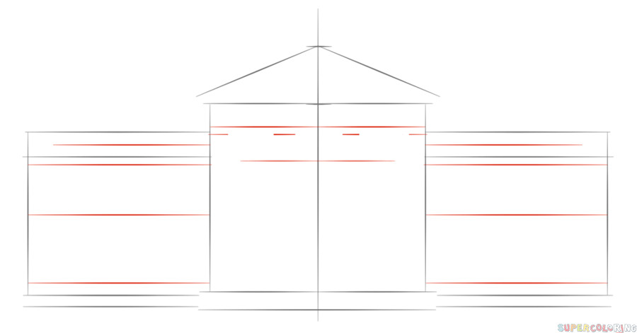 White House Drawing Easy How to Draw the White House Step by Step Drawing Tutorials