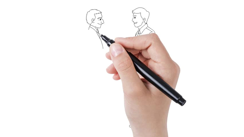 Whiteboard Hand Drawing Animation Whiteboard Animation Of Two Person Stock Footage Video 100 Royalty Free 25168871 Shutterstock