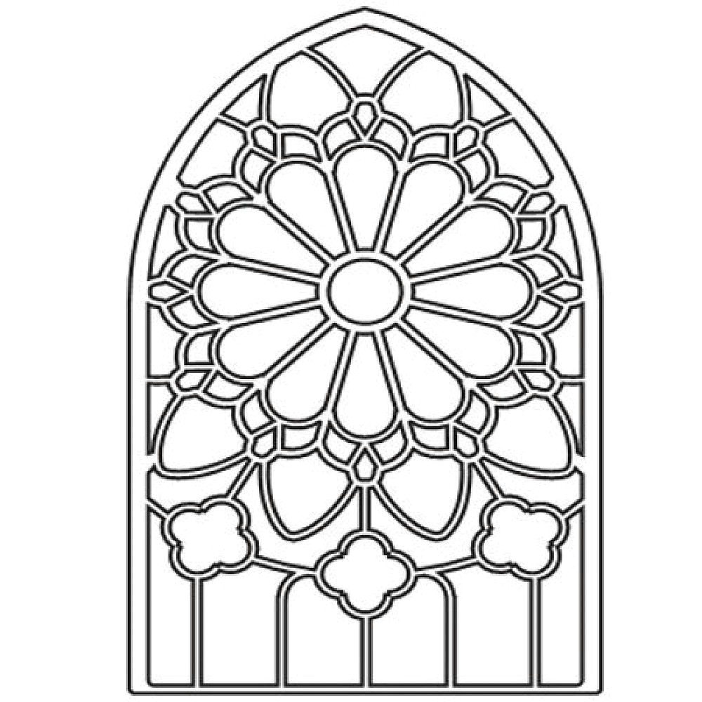 Window Drawing Easy Stained Glass Window Coloring Pages Download and Print for