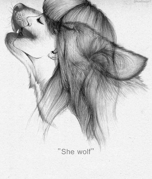 Wolf and Girl Drawing Image About Girl In Draw D by Dreams Of Hugs On We Heart It