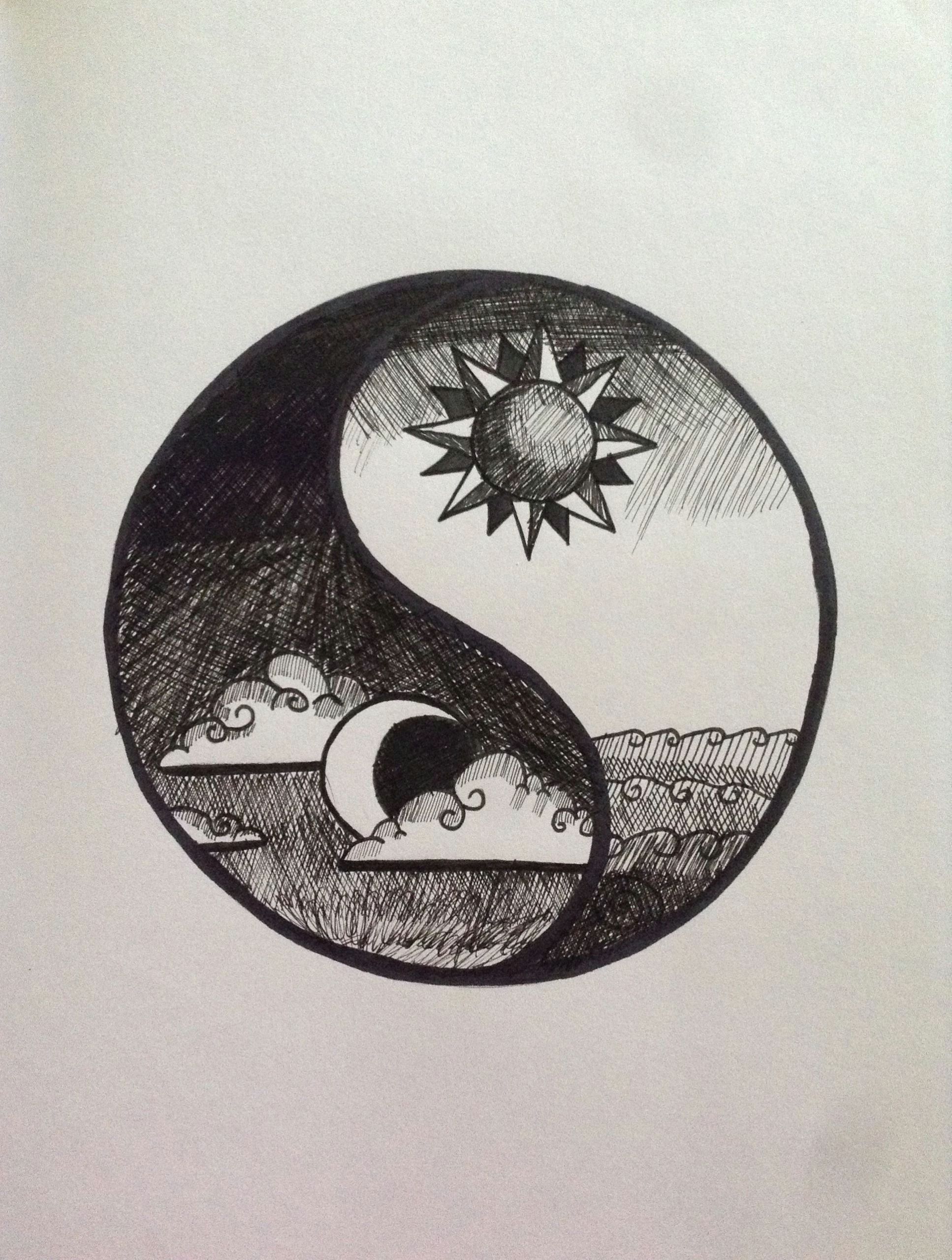 Yin Yang Drawing Ideas October 2013 Pen Drawing Yin Yang Made From Black