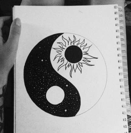 Yin Yang Drawing Ideas Pin by Melek On Drawing Doodle Art Easy Drawings Pencil