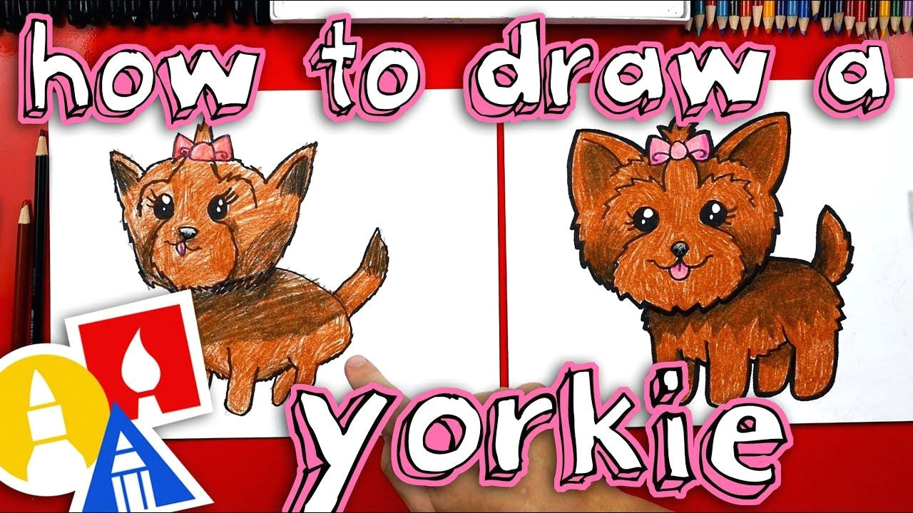 Yorkie Drawing Easy How to Draw A Yorkie Art for Kids Hub Art for Kids