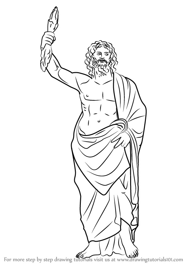 Zeus Easy Drawing Learn How to Draw Zeus Greek Gods Step by Step Drawing