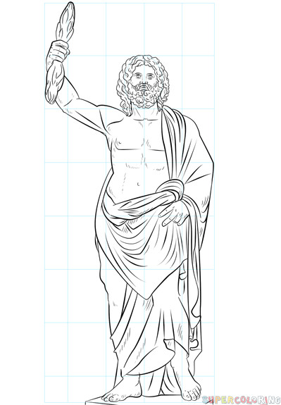 Zeus Easy Drawing Wie Zeichnet Man Den Griechischen Gott Zeus Zeichnen