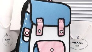 3d Cartoon Drawing Backpack New 3d Jump Style 2d Drawing Cartoon Paper Bag Comic Backpack