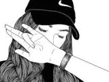 A Drawing Of A Girl Dabbing Lol Outlines Tumblr Dab Basile Tumblr Outline Tumblr Girl