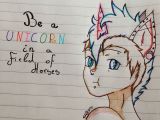 Anime Drawing with Color Cutie In Unicorn form Quotes Color Colofull Sketch