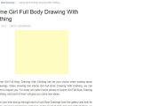 Anime Female Body Drawing Anime Girl Full Body Drawing with Clothing Great Drawing
