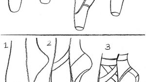 Ballet Pointe Shoes Drawing Easy Pin Auf Zeichnen