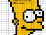 Bart Simpson Drawing Easy Minecraft Pixel Art Templates Bart Simpson Pixel Art