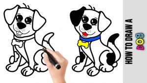 Beginner Easy Dog Drawing How to Draw A Dog A Cute Easy Drawings Tutorial for