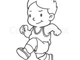 Boy Easy Drawing Hand Drawing Of Boy Running Vector Illustration How to