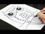 Cartoon Drawing Near Me How to Draw An Owl Youtube