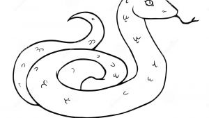 Cartoon Drawing Snake Cartoon Black and White Illustration Of Snake Stock Illustration