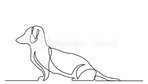 Continuous Line Drawing Of A Dog Fotografija Continuous Line Drawing Of Dachshund Dog Na Europosterji Si
