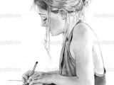 Creative Beginners Drawing Ideas Girl Drawings Pencil Drawing Of Girl Writing Drawing