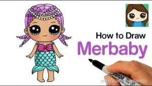 Descendants 2 Drawings Easy How to Draw Merbaby Easy Lol Surprise Doll Youtube Drawing