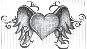 Detailed Drawing Of A Love Heart Heart with Wings by Amanda11404 Deviantart Com On Deviantart