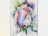Draw A Purple Rose Flowers original Watercolor Painting Purple Rose In 2018 How to