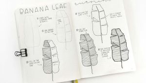 Draw Leaves Easy How to Draw Banana Leaf Bullet Journal Leaves Bullet
