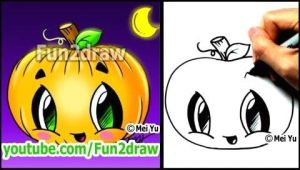 Draw Pumpkin Easy How to Draw A Pumpkin for Halloween Fun2draw Cartoon