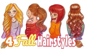 Drawing 4 Fall Hairstyles How to Draw 4 Fall Hairstyles Fallseries 2017a Art