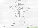 Drawing 7 Year Old How to Draw A Snowman 8 Steps with Pictures Wikihow