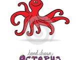 Drawing A Cartoon Octopus Hand Drawn Cute Octopus with Big Eyes and Happy Smile Fun Cartoon