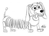 Drawing A Dog with A Story Disney Through the Ages Feature Slinky Drawing by