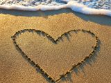Drawing A Heart On the Sand Heart Drawn On the Beach Sand with Sea Foam and Wave Wedding Ideas